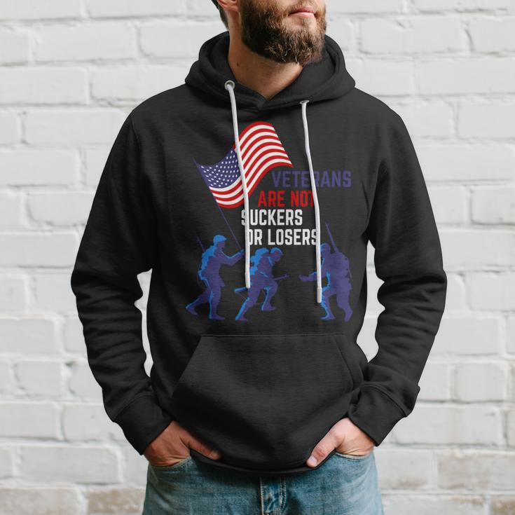 Veteran Vets Day Are Not Suckers Or Losers 64 Veterans Hoodie Gifts for Him