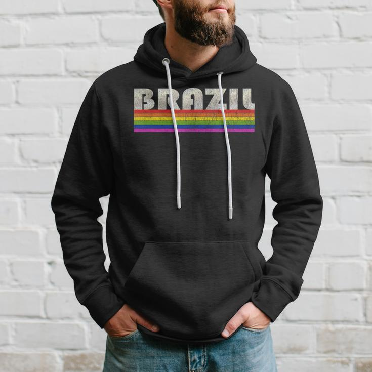 Vintage 80S Style Brazil Gay Pride Month Hoodie Gifts for Him