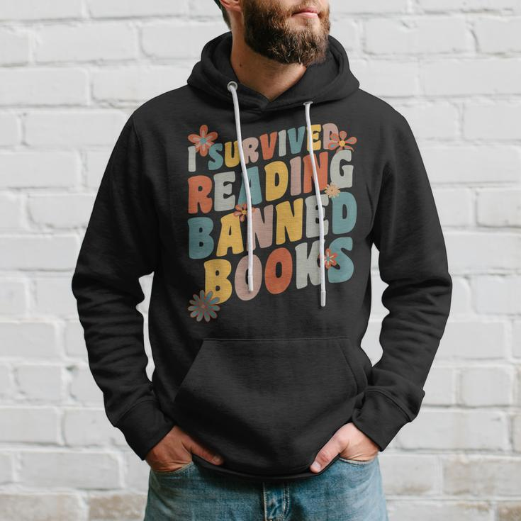 Vintage Book Lover I Survived Reading Banned Books Hoodie Gifts for Him