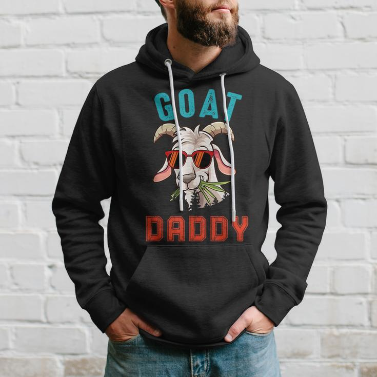 Vintage Goat Funny Daddy Cute Goat Sunglasses Farmer Family Hoodie Gifts for Him