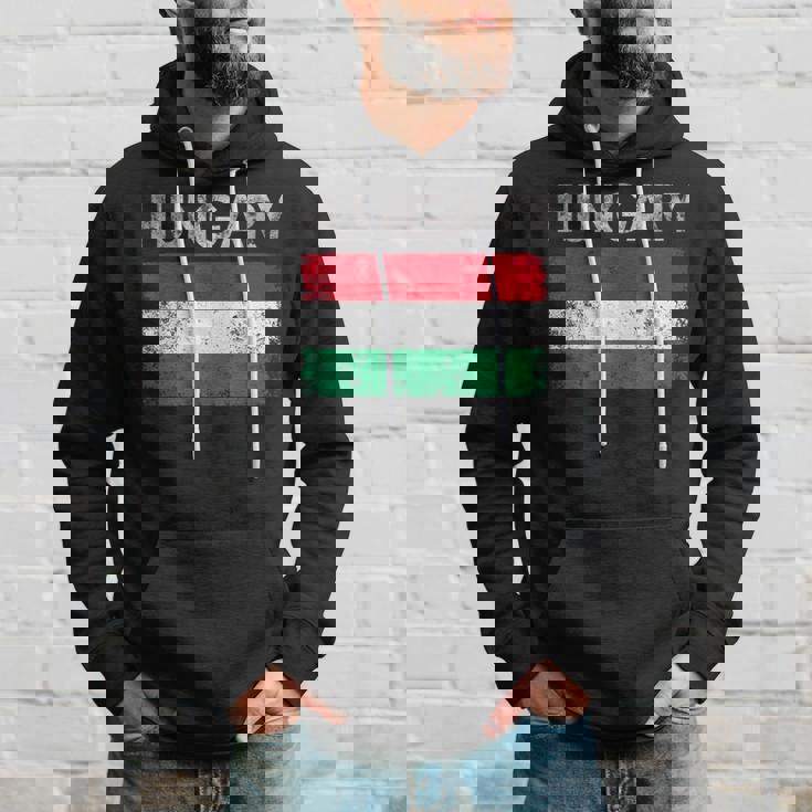 Vintage Hungary Hungarian Flag Pride Gift Hoodie Gifts for Him
