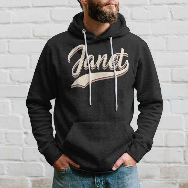 Vintage Janet Retro First Name Personalized 1970S Love Janet Hoodie Gifts for Him