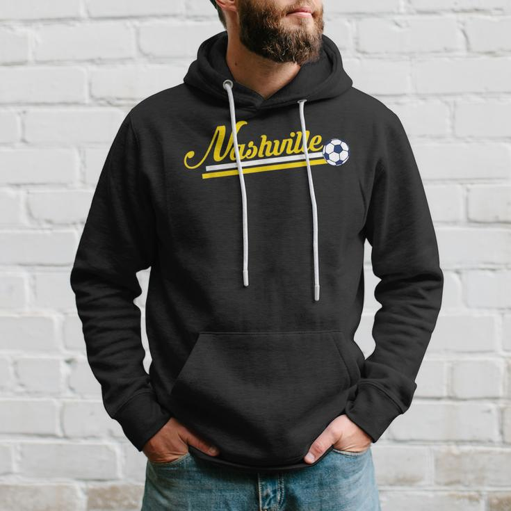 Vintage Nashville Soccer With Soccer Ball Hoodie Gifts for Him