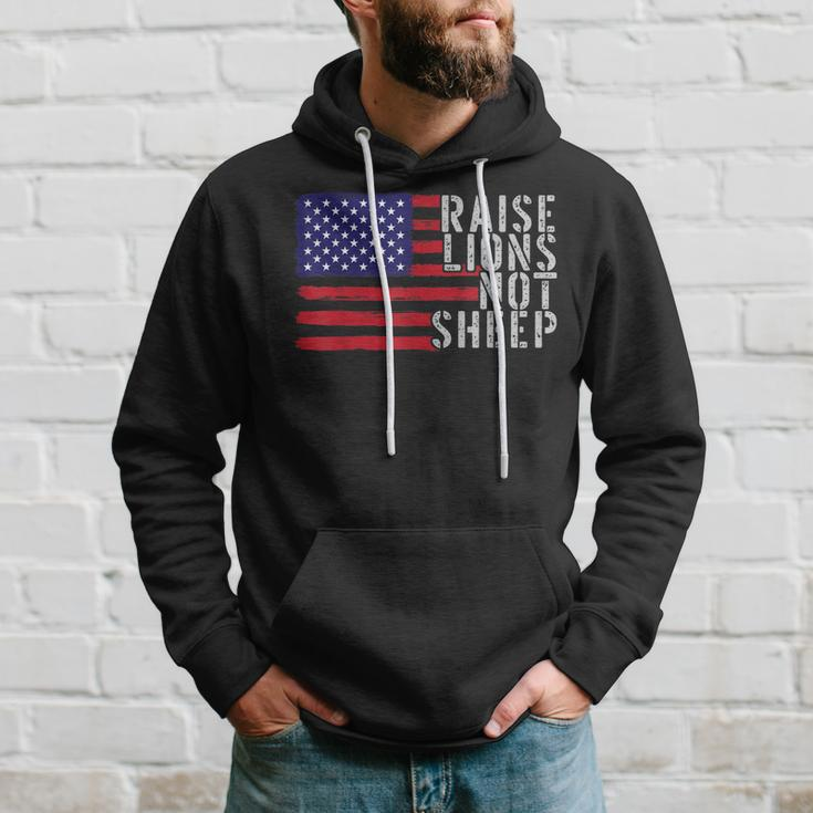 Vintage Patriotic Party Patriot Lion Raise Lions Not Sheep Hoodie Gifts for Him