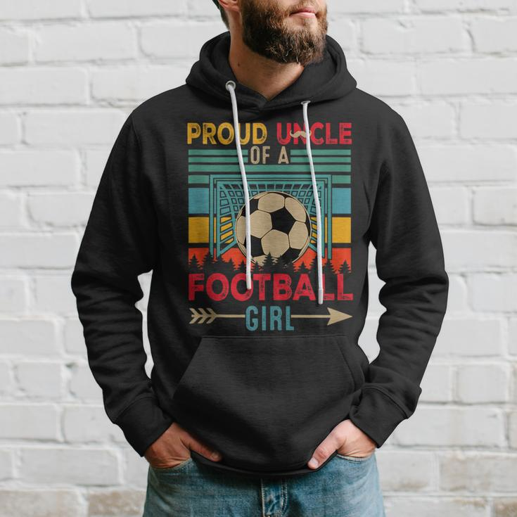 Vintage Retro Proud Uncle Of A Football Player Family Girl Hoodie Gifts for Him