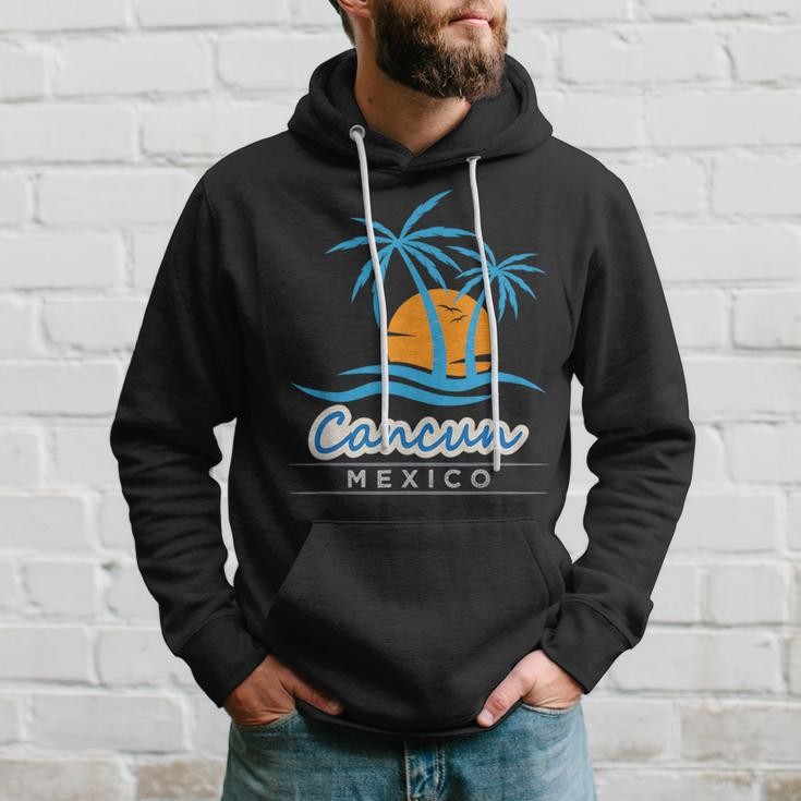 Vintage Retro Summer Vacation Mexico Cancun Beach Vacation Funny Gifts Hoodie Gifts for Him
