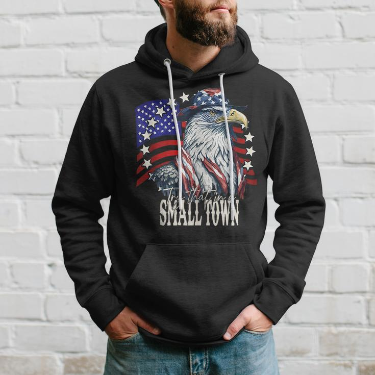 Vintage Retro Try That In My Town Eagle American Flag Hoodie Gifts for Him