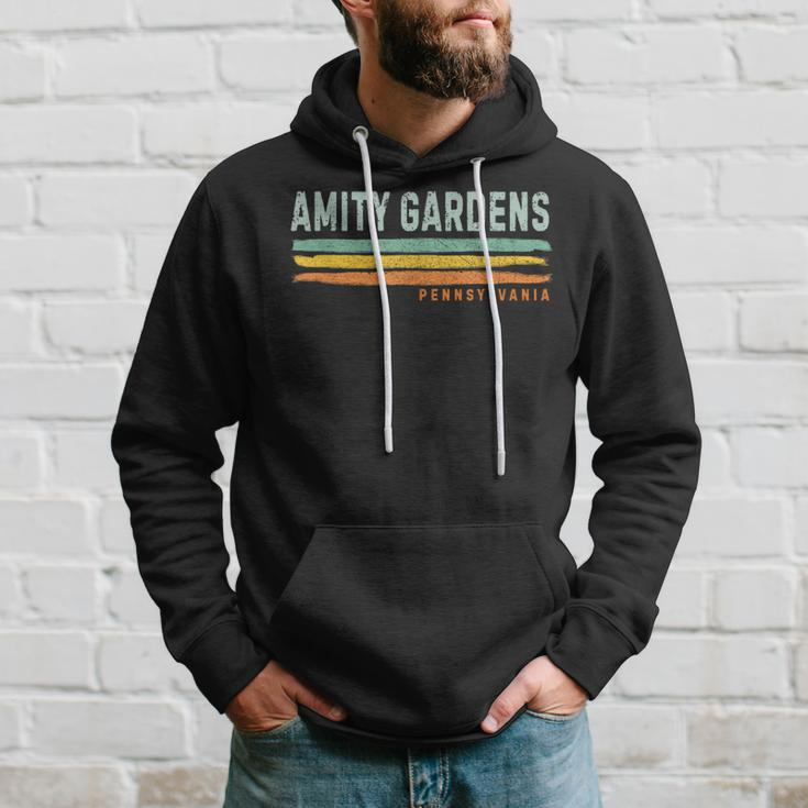 Vintage Stripes Amity Gardens Pa Hoodie Gifts for Him