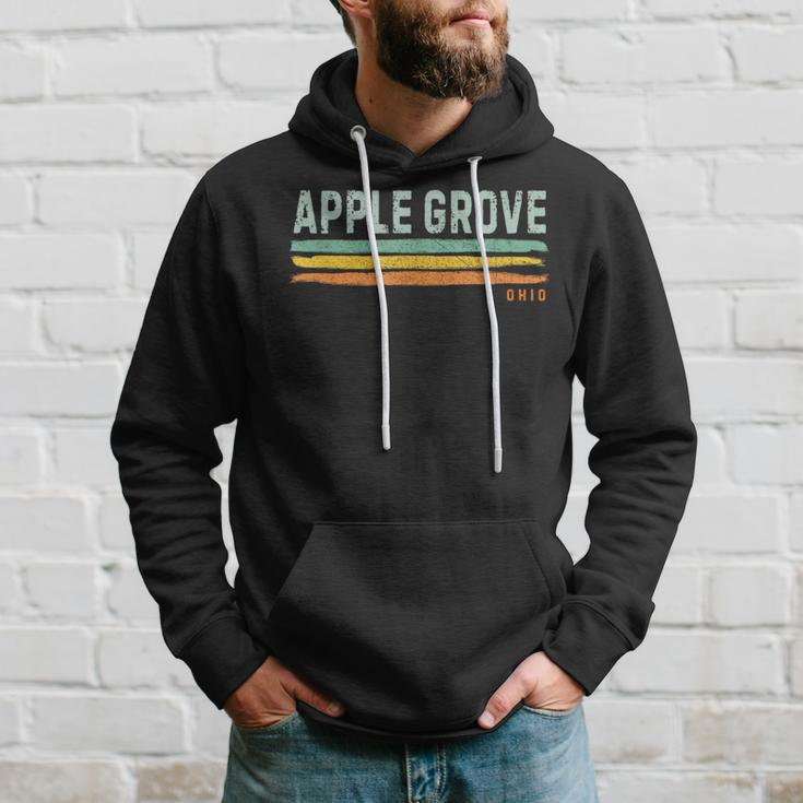 Vintage Stripes Apple Grove Oh Hoodie Gifts for Him