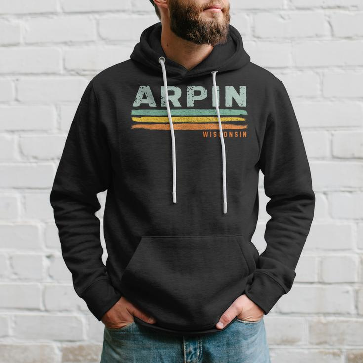 Vintage Stripes Arpin Wi Hoodie Gifts for Him
