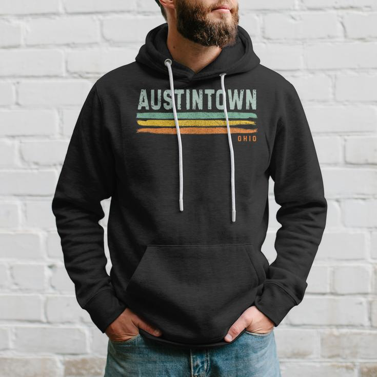 Vintage Stripes Austintown Oh Hoodie Gifts for Him