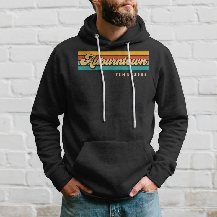 Vintage Sunset Stripes Auburntown Tennessee Hoodie Gifts for Him