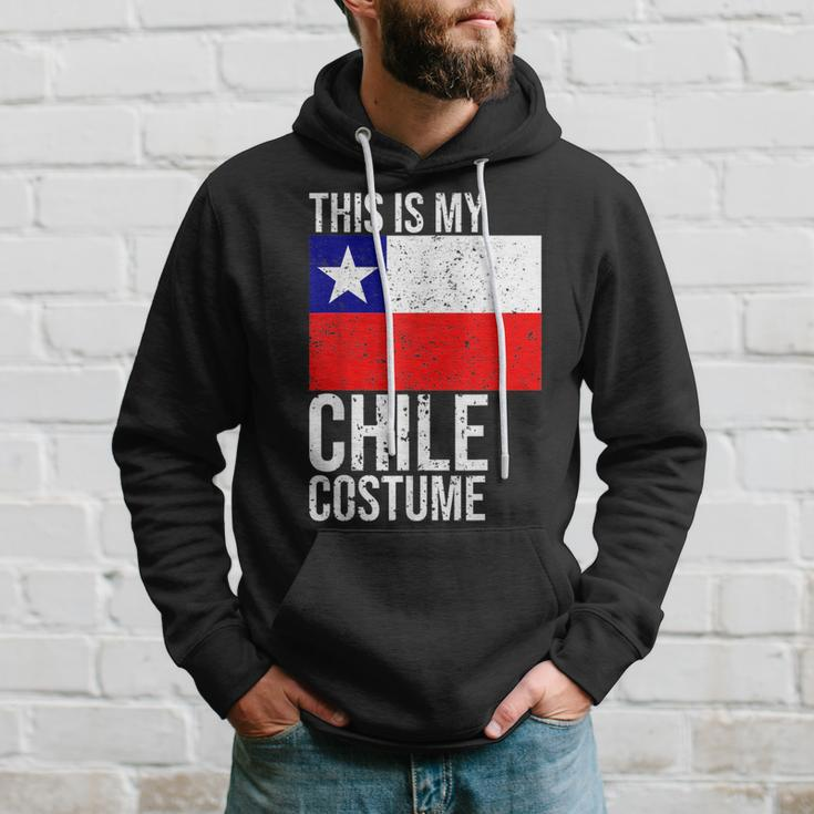 Vintage This Is My Chile Flag Costume Design For Halloween Chile Funny Gifts Hoodie Gifts for Him