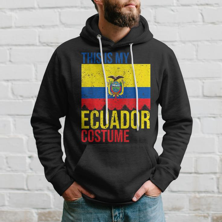 Vintage This Is My Ecuador Flag Costume For Halloween Ecuador Funny Gifts Hoodie Gifts for Him
