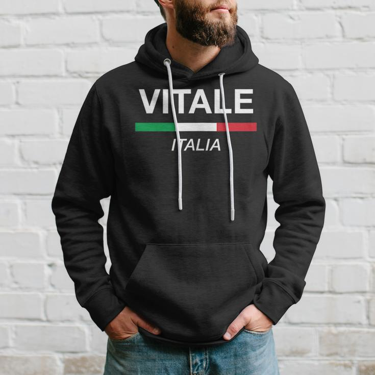 Vitale Italian Name Italy Flag Italia Family Surname Hoodie Gifts for Him