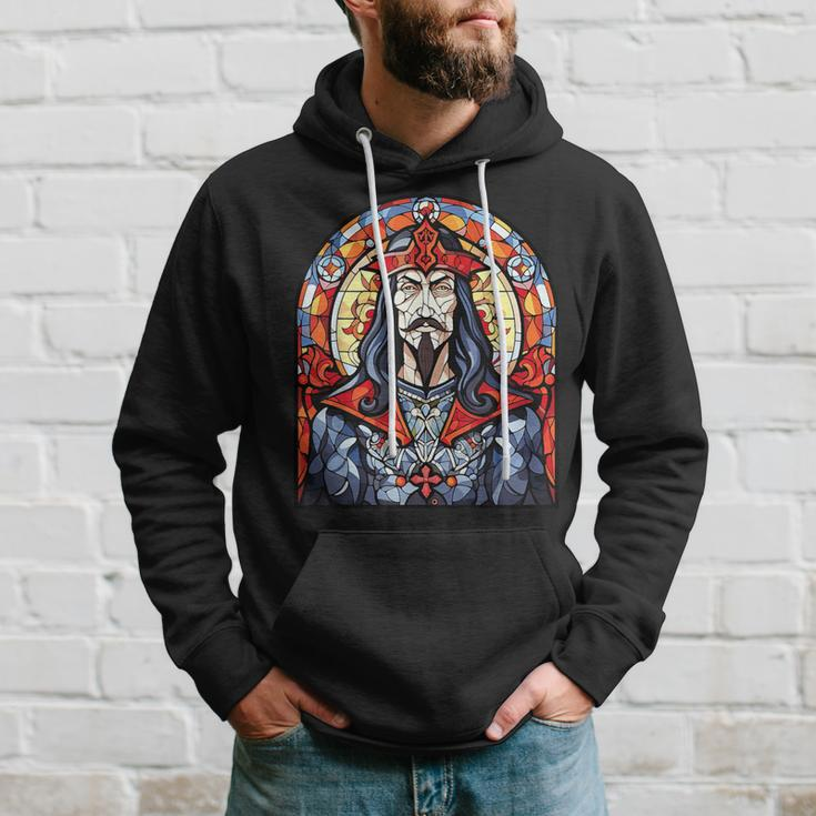 Vlad The Impaler Stained Glass Hoodie Gifts for Him