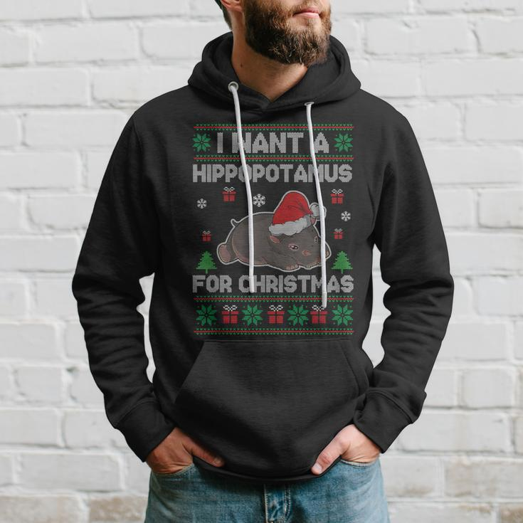 I Want A Hippopotamus For Christmas Ugly Xmas Sweater Hippo Hoodie Gifts for Him