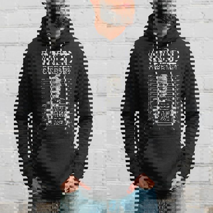 Wanted For President 2024 Donald Trump Hoodie Gifts for Him