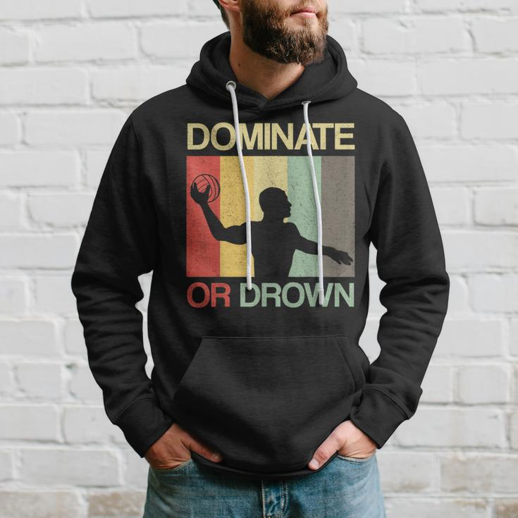 Water Polo Dominate Or Drown Waterpolo Sports Player Hoodie Gifts for Him