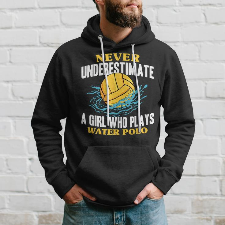 Waterpolo Never Underestimate A Girl Who Plays Water Polo Water Polo Funny Gifts Hoodie Gifts for Him
