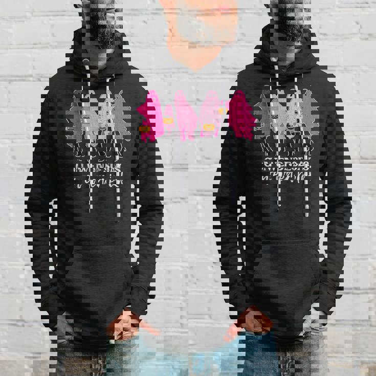 On Wednesday We Were Pink Ghost Breast Cancer Halloween Hoodie Gifts for Him