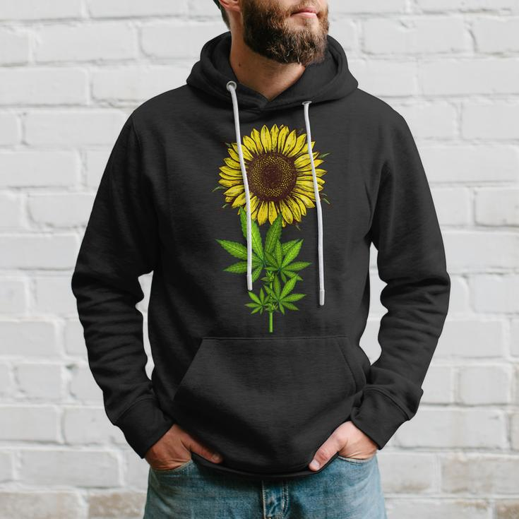 Weed Marijuana Leaf Cannabis Sunflower Funny Girls Mom Mama Hoodie Gifts for Him