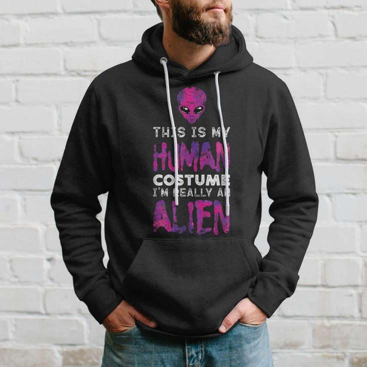 Weird This Is My Human Costume I'm Really An Alien Hoodie Gifts for Him