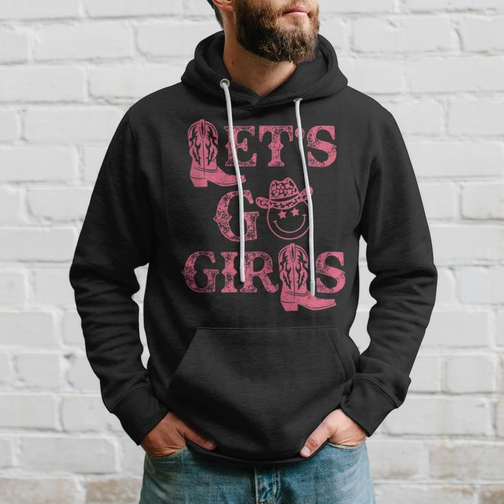 Western Lets Go Girls Bridal Bachelorette Party Matching Hoodie Gifts for Him