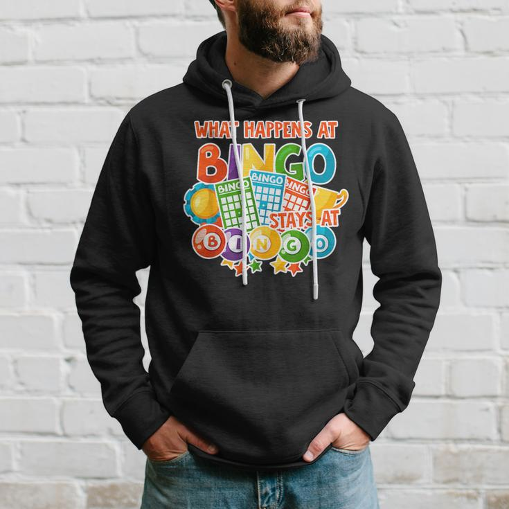 What Happens At Bingo Stays At Bingo Funny Bingo Colorful Hoodie Gifts for Him