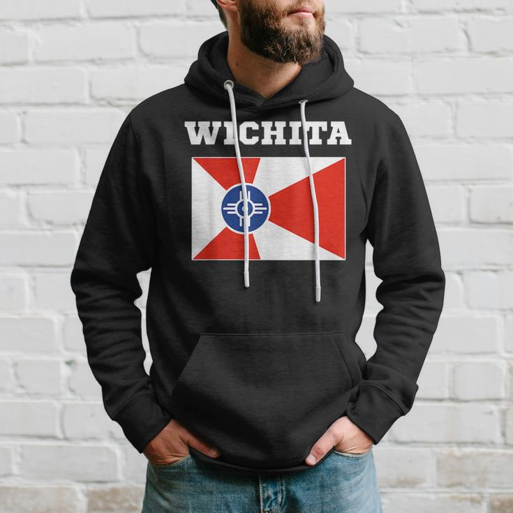 Wichita Usa Travel Kansas Flag Gift American Hoodie Gifts for Him