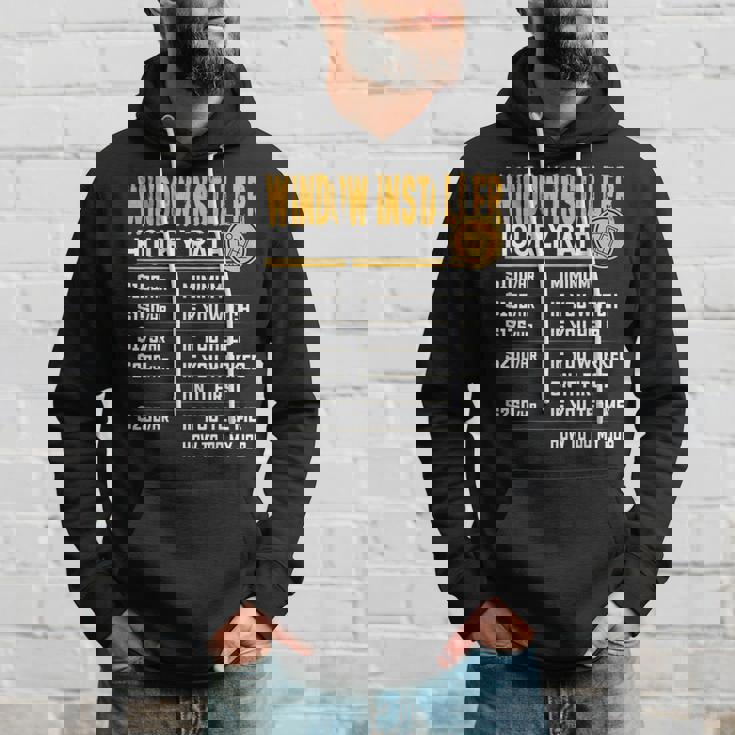 Window Installer Hourly Rate Blind Man Window Installer Hoodie Gifts for Him