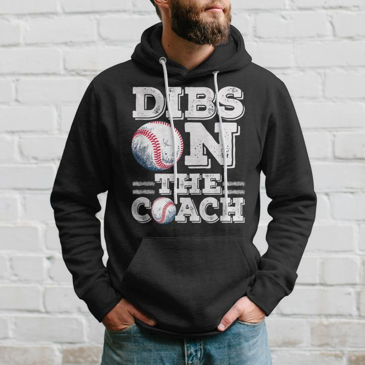 Woive Got Dibs On The Coach Funny Baseball Coach Gift For Mens Baseball Funny Gifts Hoodie Gifts for Him