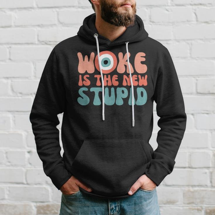 Woke Is The New Stupid Funny Anti Woke Conservative Hoodie Gifts for Him