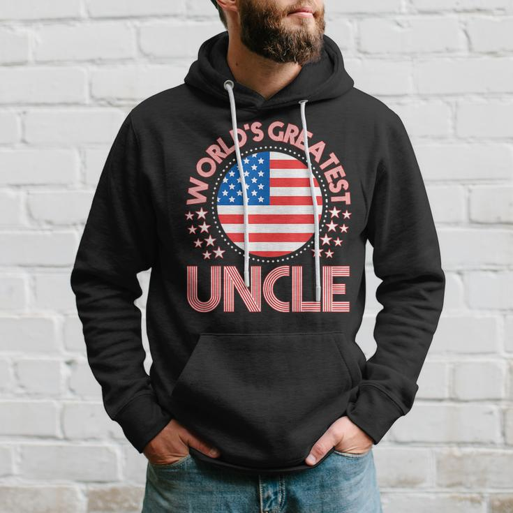 Worlds Greatest Uncle Usa Flag Gift Hoodie Gifts for Him
