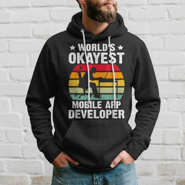 World's Okayest Mobile App Developer Hoodie Gifts for Him
