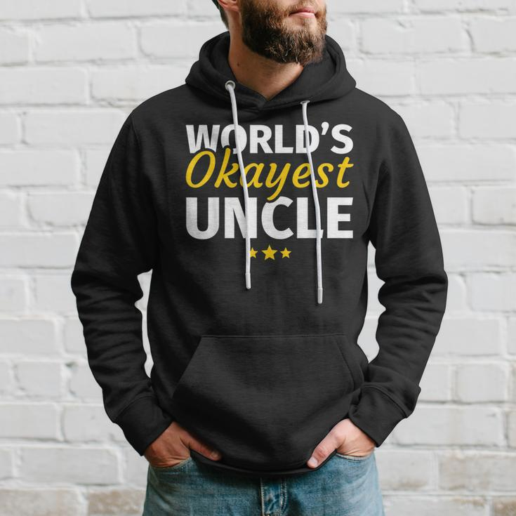 Worlds Okayest Uncle Gift Hoodie Gifts for Him