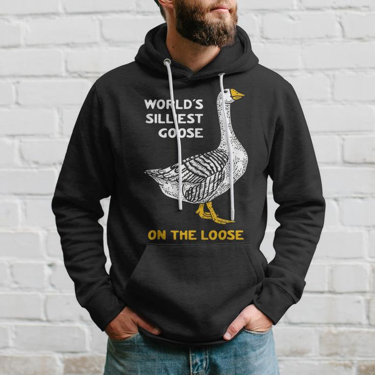 Worlds Silliest Goose On The Loose Hoodie Gifts for Him