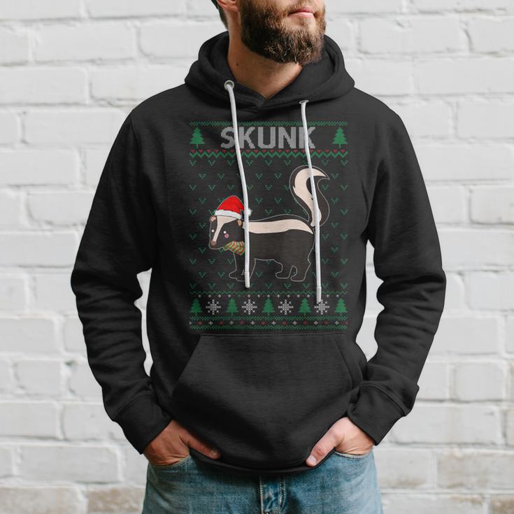 Xmas Skunk Ugly Christmas Sweater Party Hoodie Gifts for Him