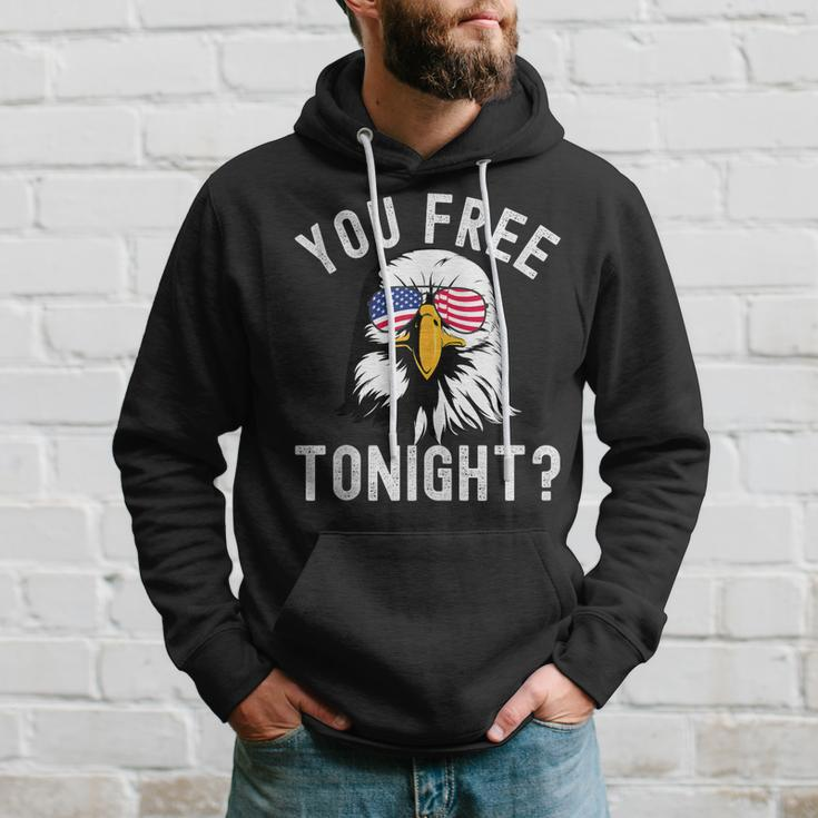 You Free Tonight Funny Fourth Of July Patriotic Bald Eagle Hoodie Gifts for Him