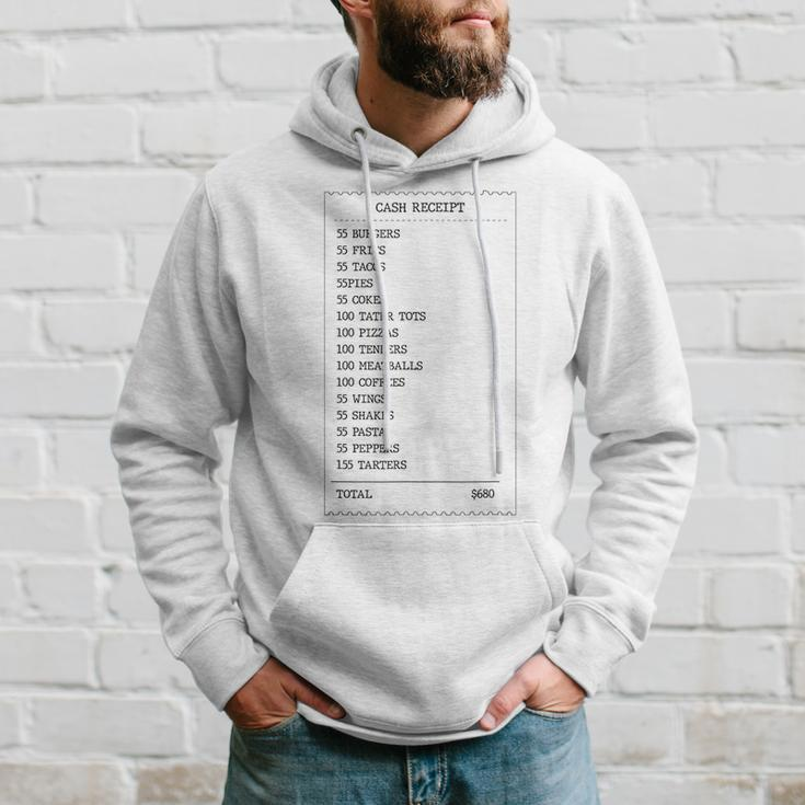 55 Burgers 55 Fries I Think You Should Leave Receipt Design Burgers Funny Gifts Hoodie Gifts for Him