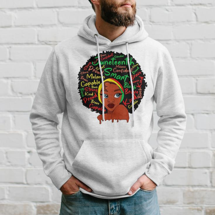 Afro Woman Headscarf Nubian Junenth Black History Hoodie Gifts for Him
