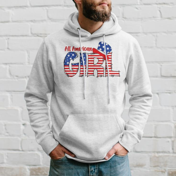 All American Girl Matching Family Fourth 4Th Of July Hoodie Gifts for Him