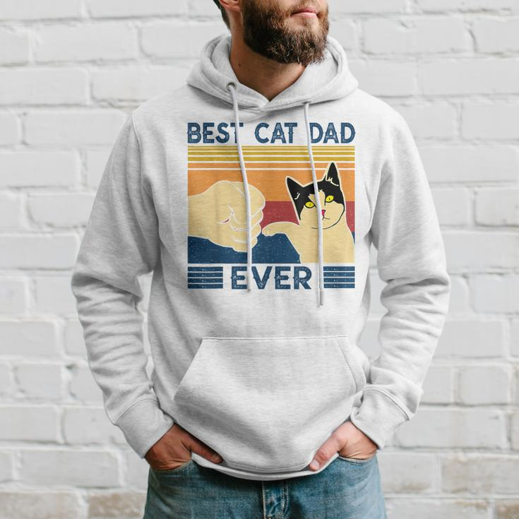 Best Cat Dad Ever Retro Vintage Cat Daddy Father Day Hoodie Gifts for Him