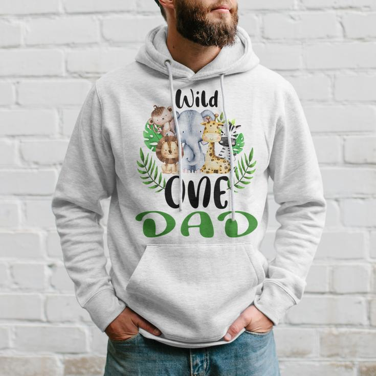 Dad Of The Wild One Zoo Birthday Safari Jungle Animal Hoodie Gifts for Him