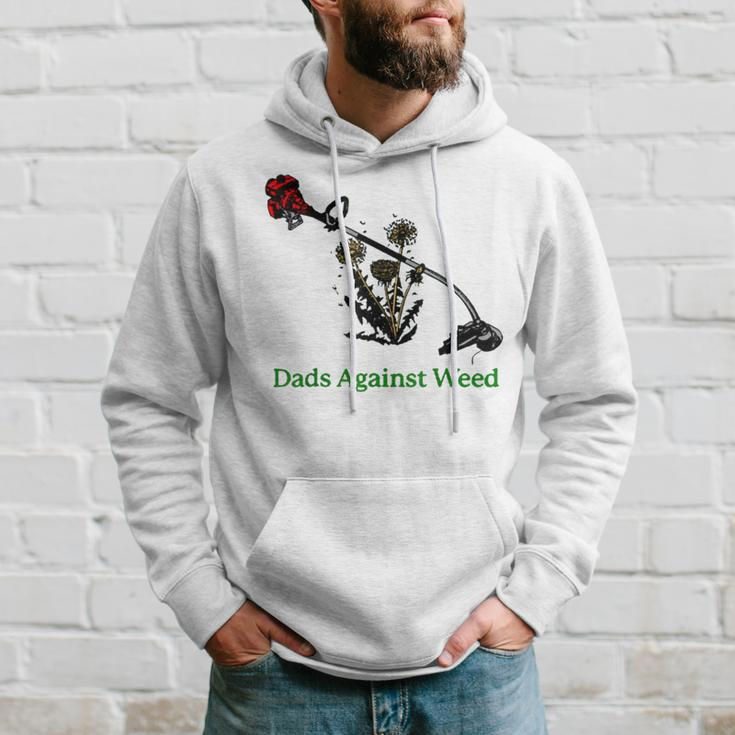 Dads Against Weed Funny Gardening Lawn Mowing Fathers Hoodie Gifts for Him