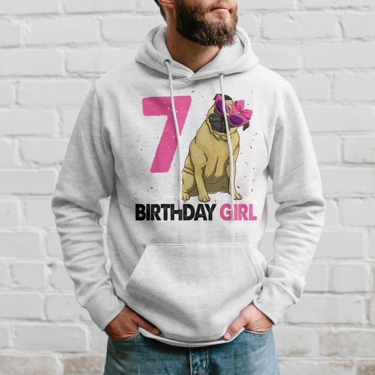 Funny 7Th Birthday Girl Pug Birthday Party Gift Gifts For Pug Lovers Funny Gifts Hoodie Gifts for Him