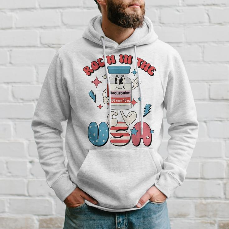 Funny Retro Vial Rocn In The Usa Happy 4Th Of July Vibes Hoodie Gifts for Him