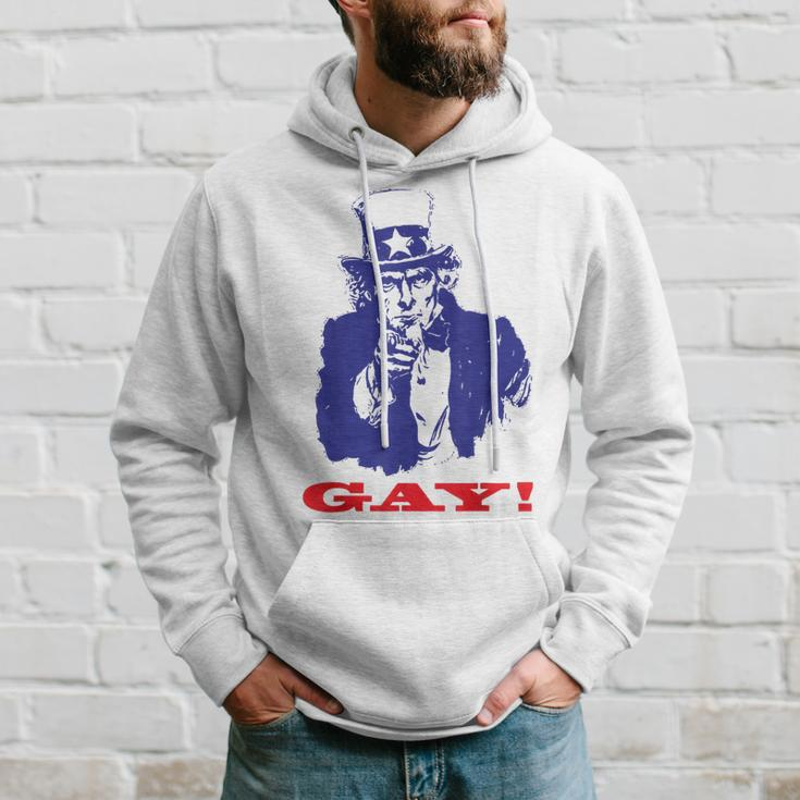 Funny Uncle Sam Griddy Say Gay Lgbt Gay Ally Pride Month Hoodie Gifts for Him