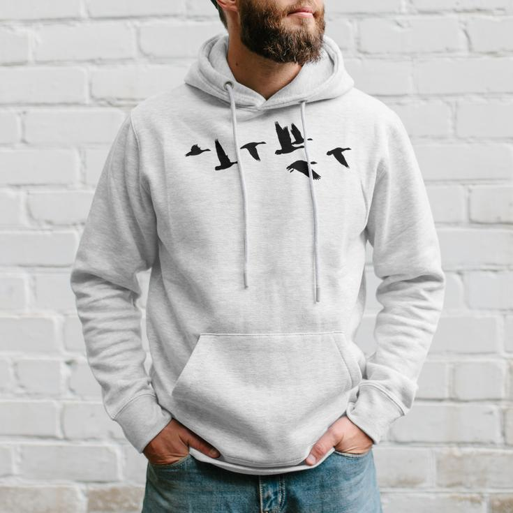 Goose Geese Formation Flock Of Birds Bird Swarm Freedom Hoodie Gifts for Him