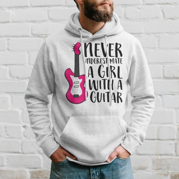 Guitar Girl Gift Never Underestimate A Girl With A Guitar Guitar Funny Gifts Hoodie Gifts for Him
